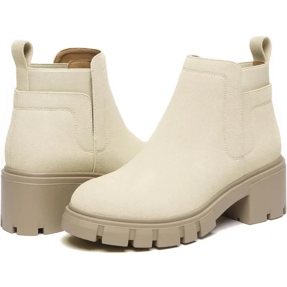 Athlefit Shoes Nib Womens Suede Platform Chelsea Boots Poshmark
